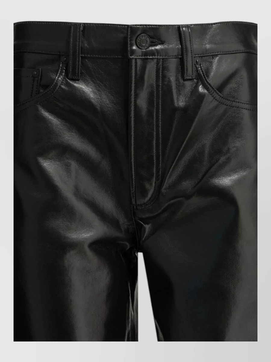 Agolde recycled leather straight-leg pants