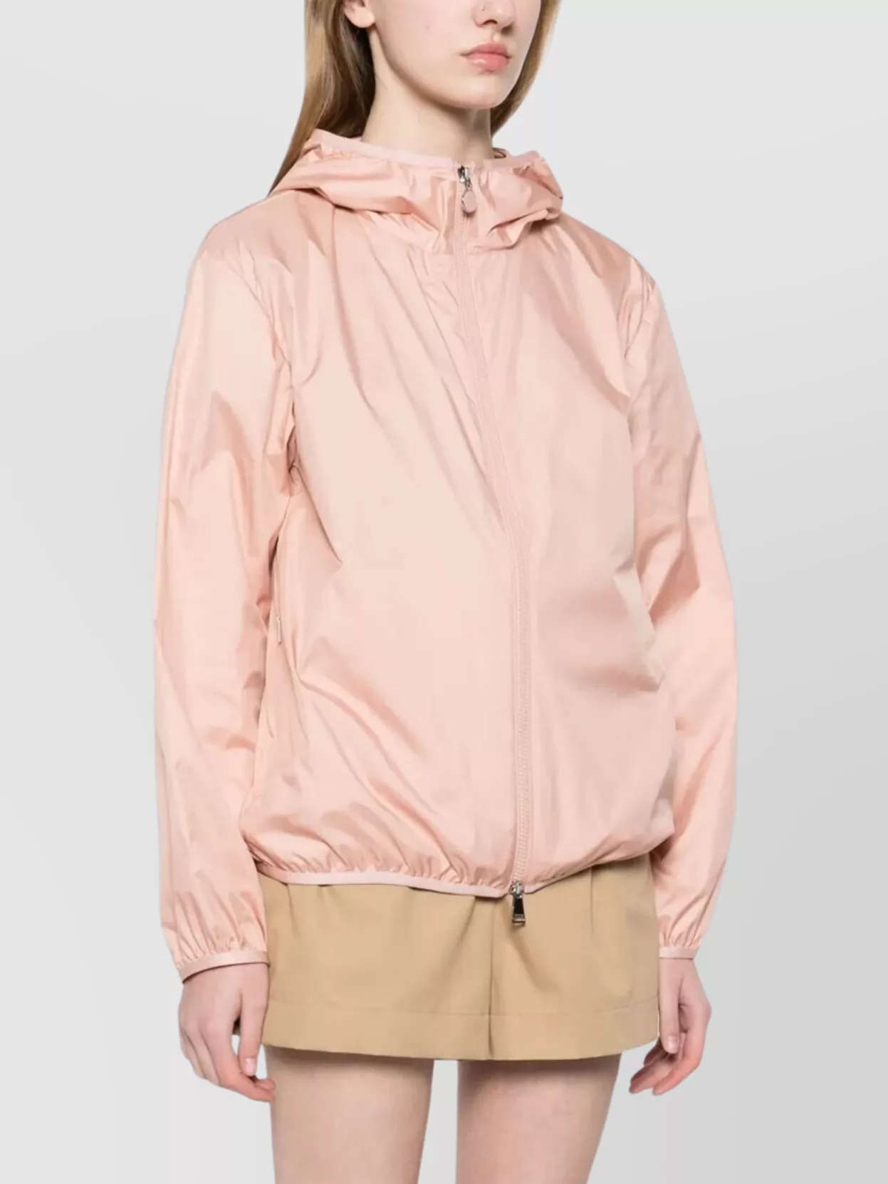 Shop Moncler Hooded Windbreaker Elasticated Cuffs