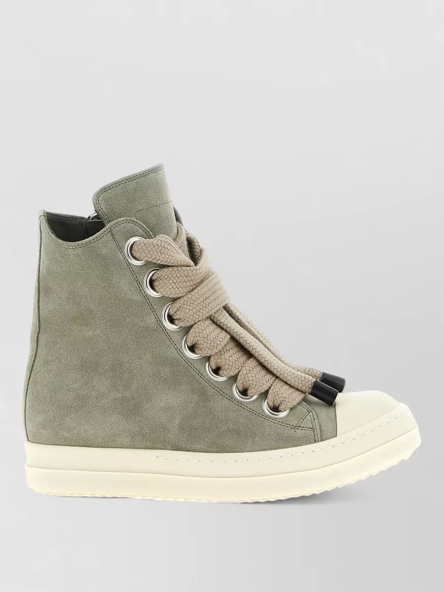 Rick Owens Leather High-Top Sneakers