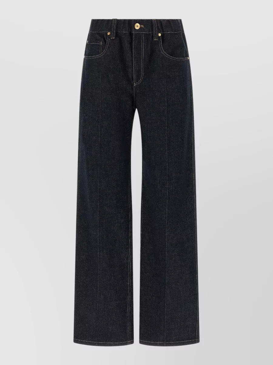 Brunello Cucinelli Denim High-Rise Wide-Leg Jeans