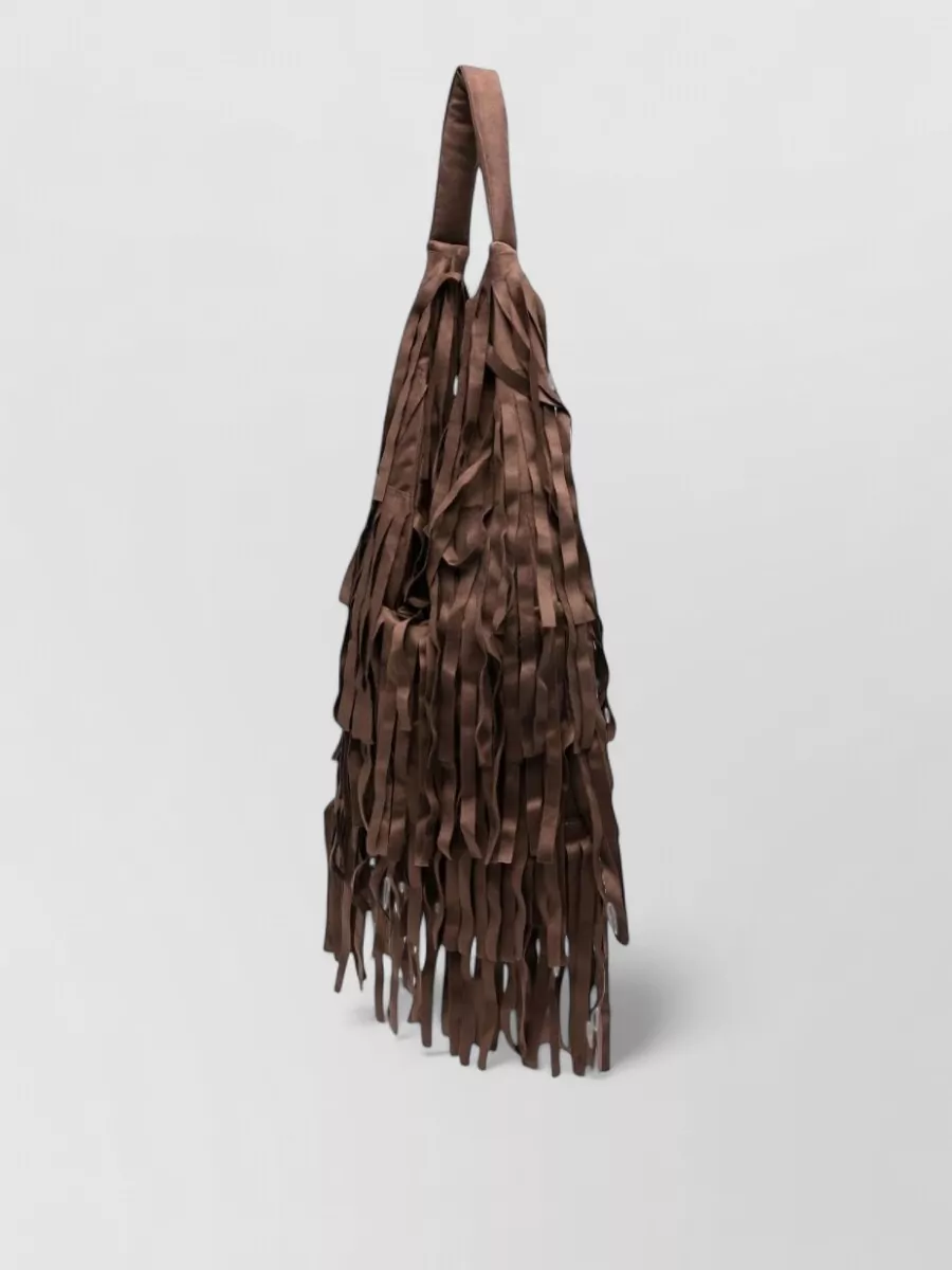 La Milanesa Tiered Fringe Bucket Bag