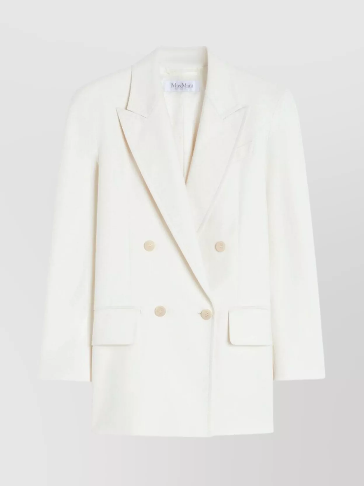 Max Mara Olimpia Jacket In Stretch Canvas In White