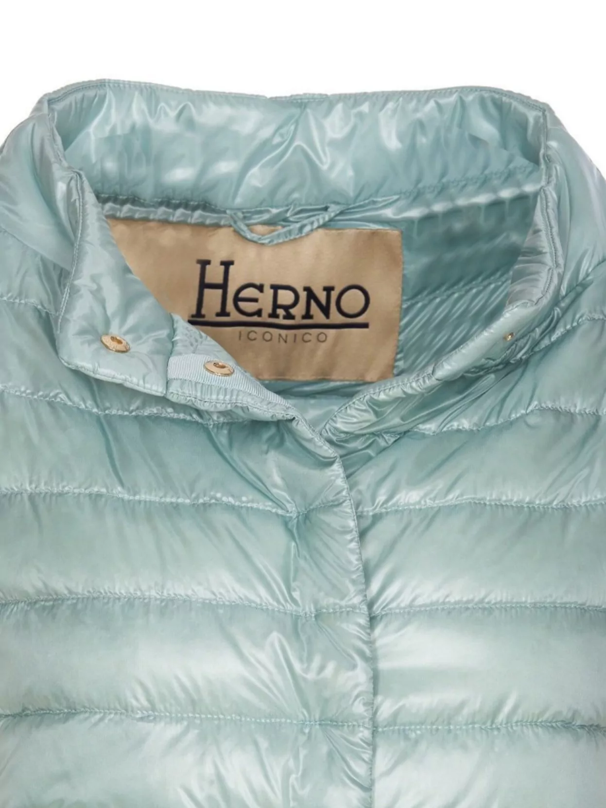 Herno Puffer Jacket With High Collar And Short Sleeves