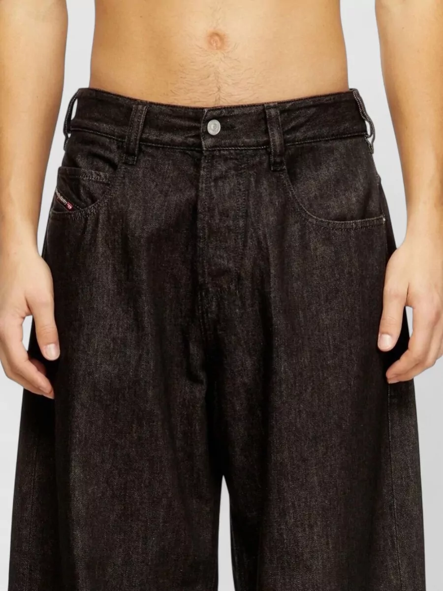 Diesel Wide Leg Denim Jeans Five Pocket Design