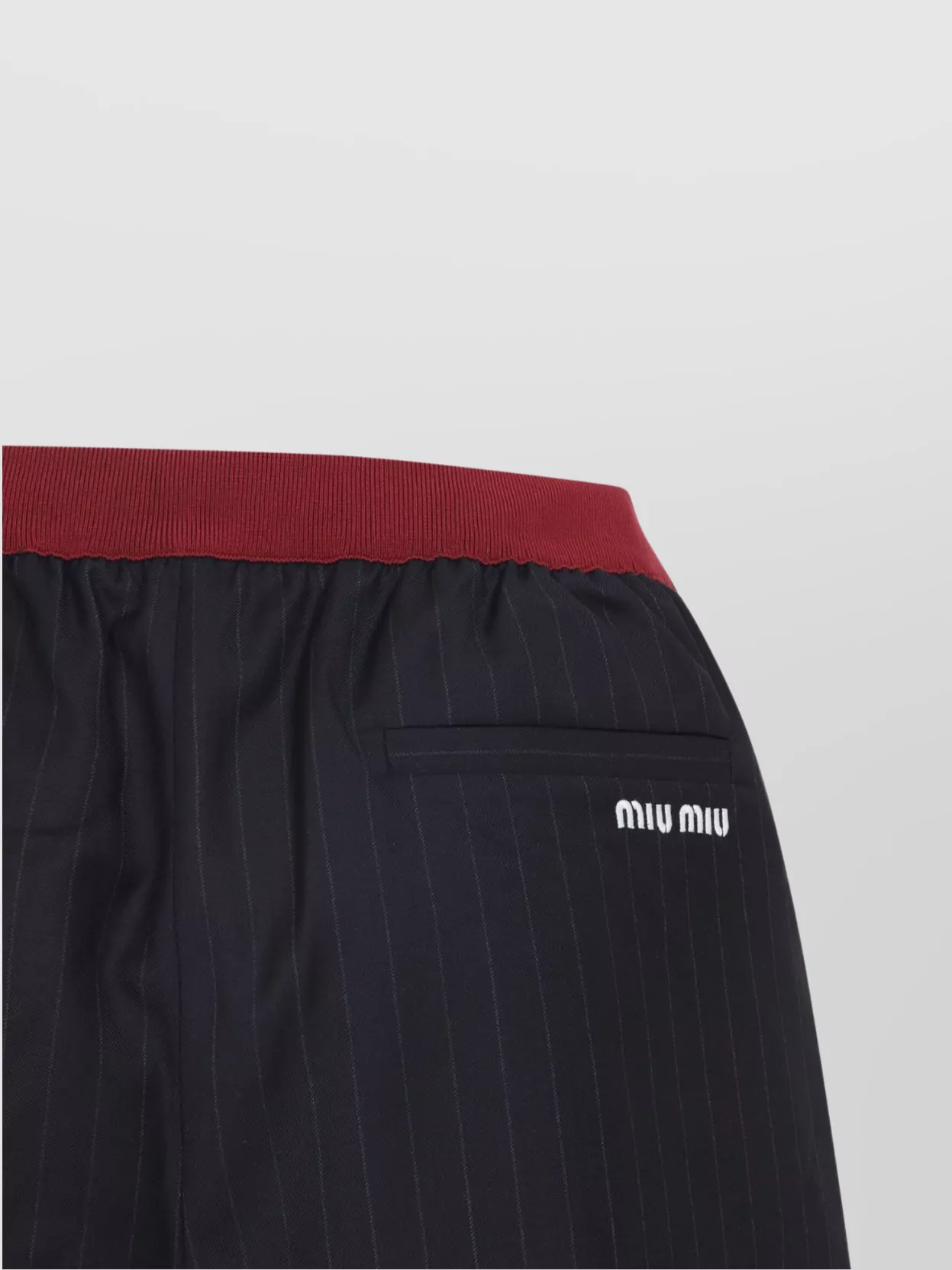 Miu Miu Virgin Wool Pinstriped Shorts
