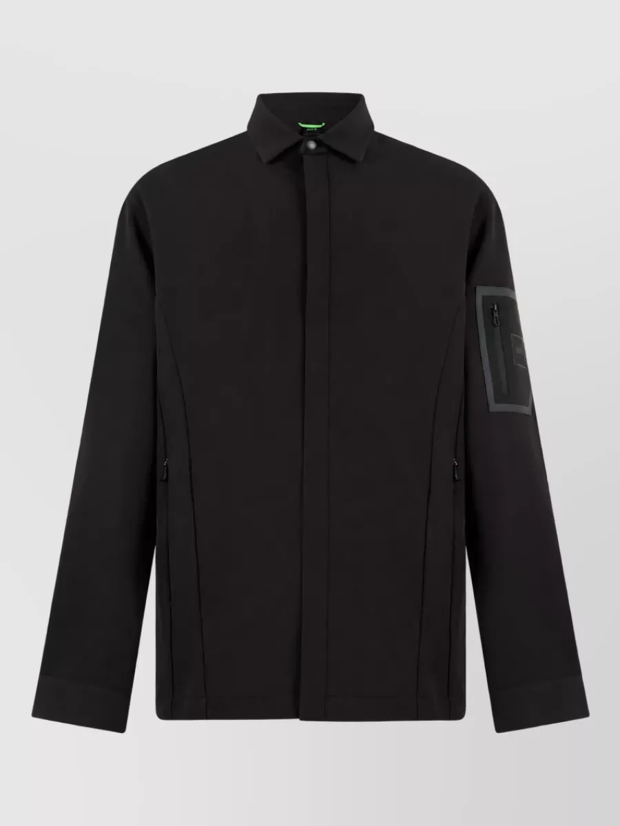Boss lightweight jacket with high collar