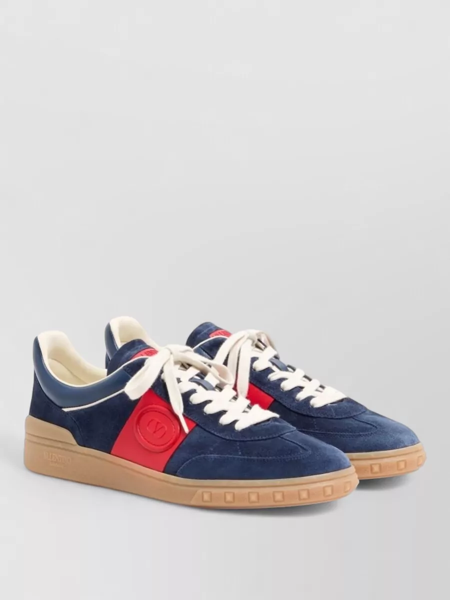 Valentino Garavani suede leather low-top sneakers
