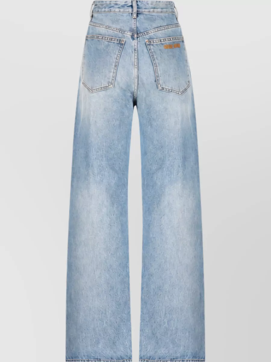 Miu Miu Denim High-Rise Flared Trousers