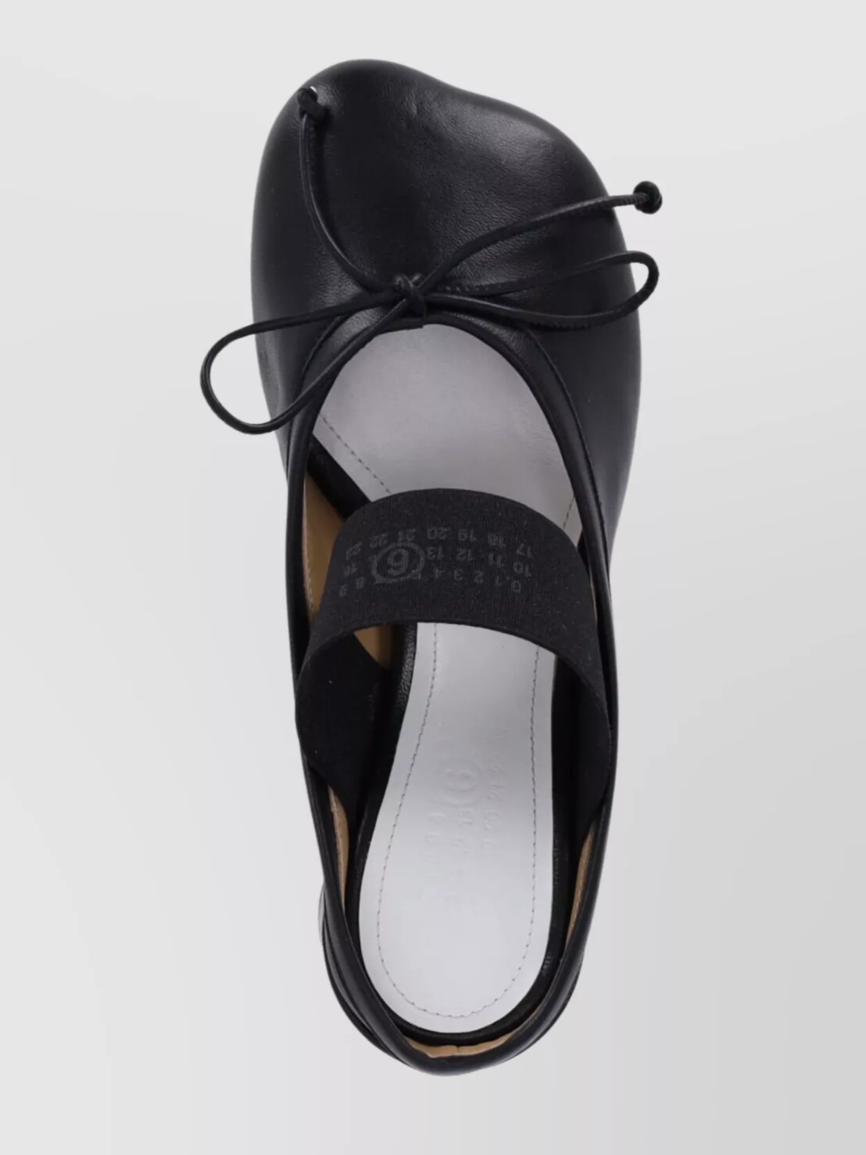 Mm6 Maison Margiela Mm6 By Maison Margiela Anatomical Black Goat Leather Sandals With Bow Detail In Black