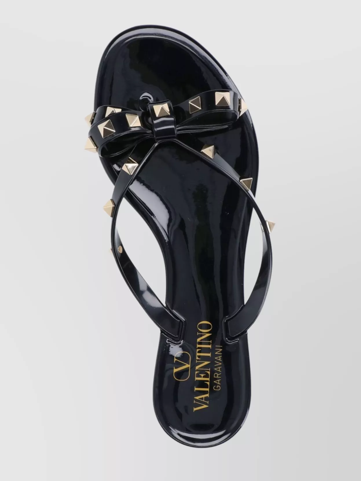 Valentino Garavani Heel Sandals With Bow Accent And Studded Embellishments