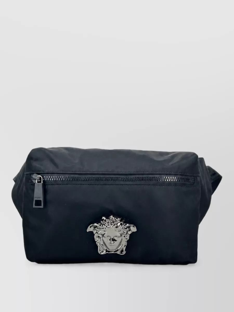 Versace la medusa nylon belt bag