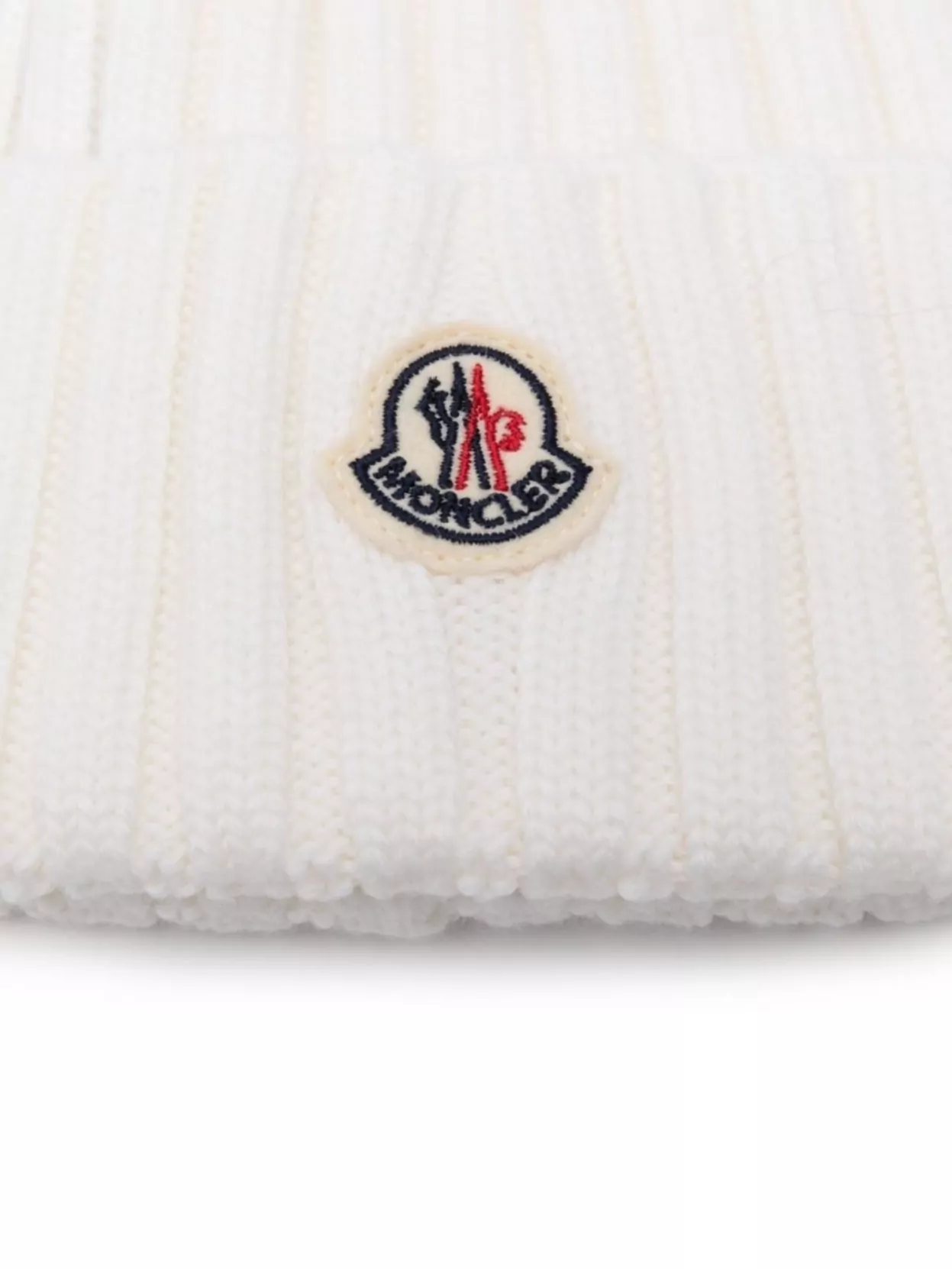 Moncler Beanie Wool Ribbed Pom-pom Detail