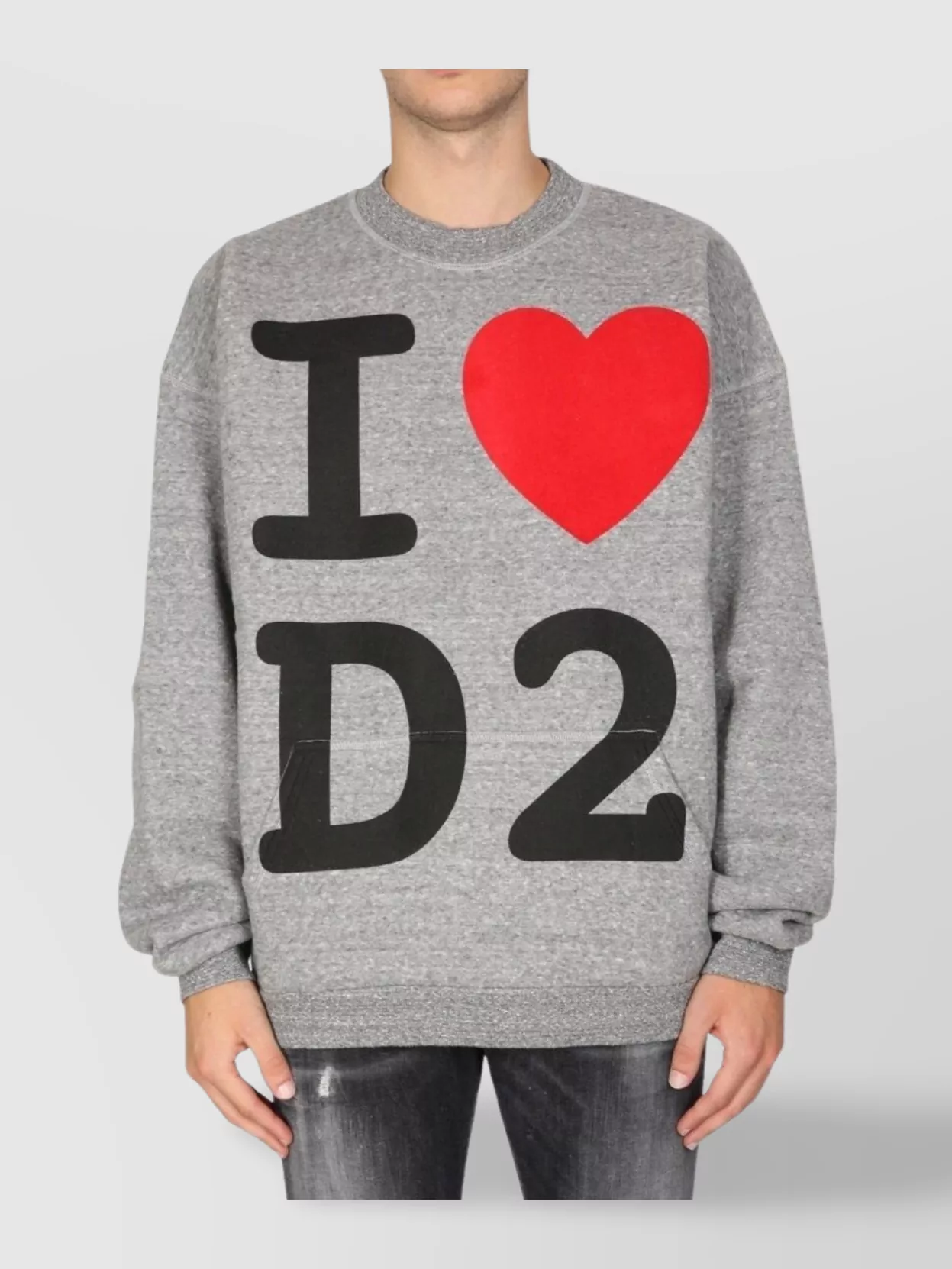 Shop Dsquared2 Love Sweatshirt Crew Neck Graphic Print