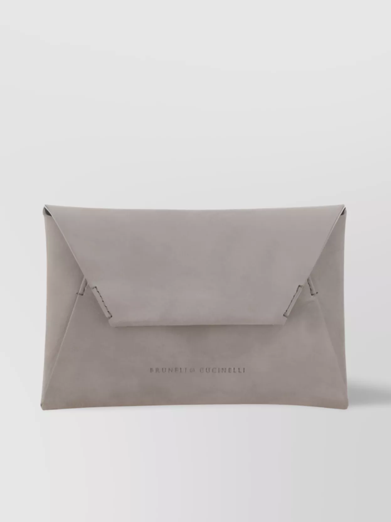 Shop Brunello Cucinelli Calfskin Envelope Shoulder Bag Chain