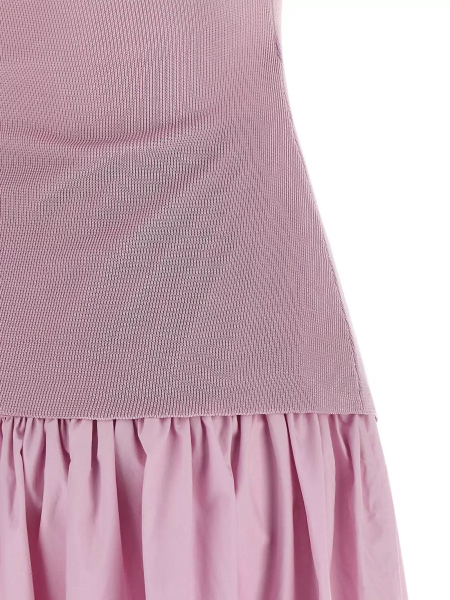 Self-Portrait Draped Knit Off-Shoulder Midi Dress