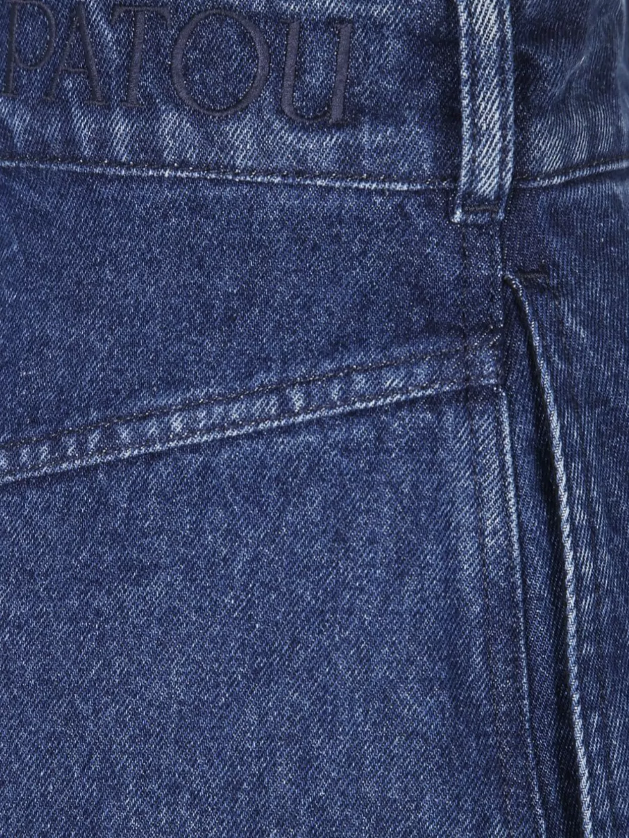 Patou High Waist Denim Bermuda Shorts