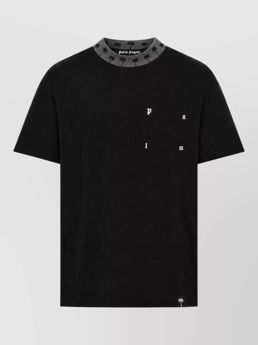 Palm Angels ribbed long-sleeve polo shirt