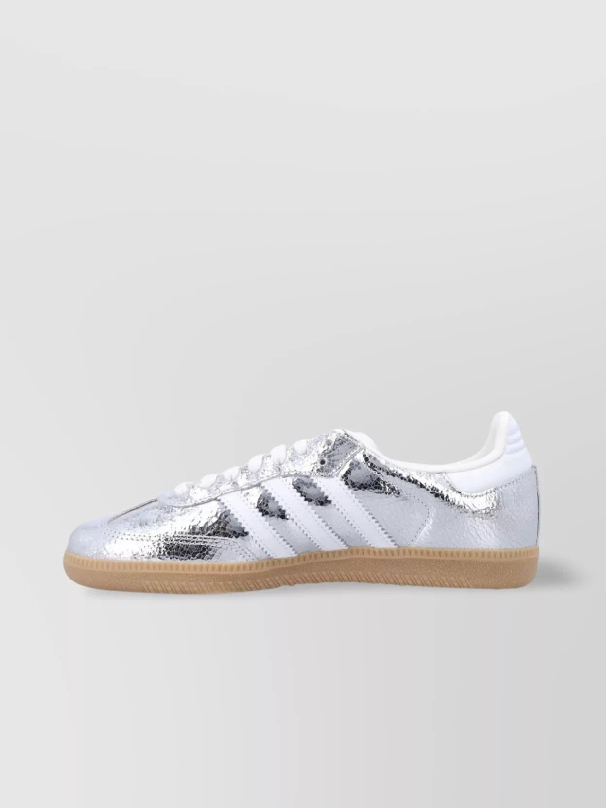 Adidas Originals Crackled Leather Low-Top Sneakers With Metallic Finish
