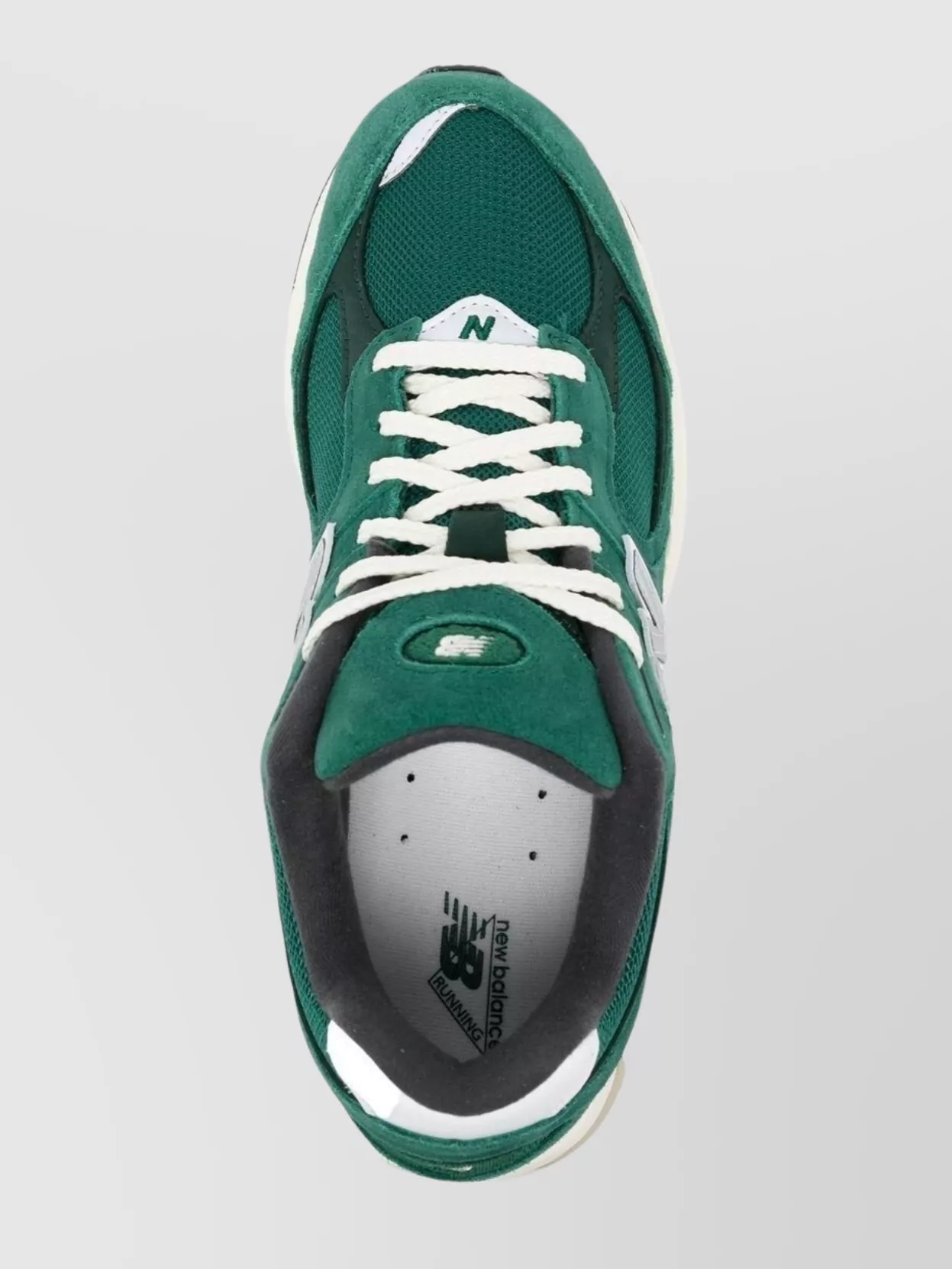 New Balance Almond Toe Leather Sneaker Logo