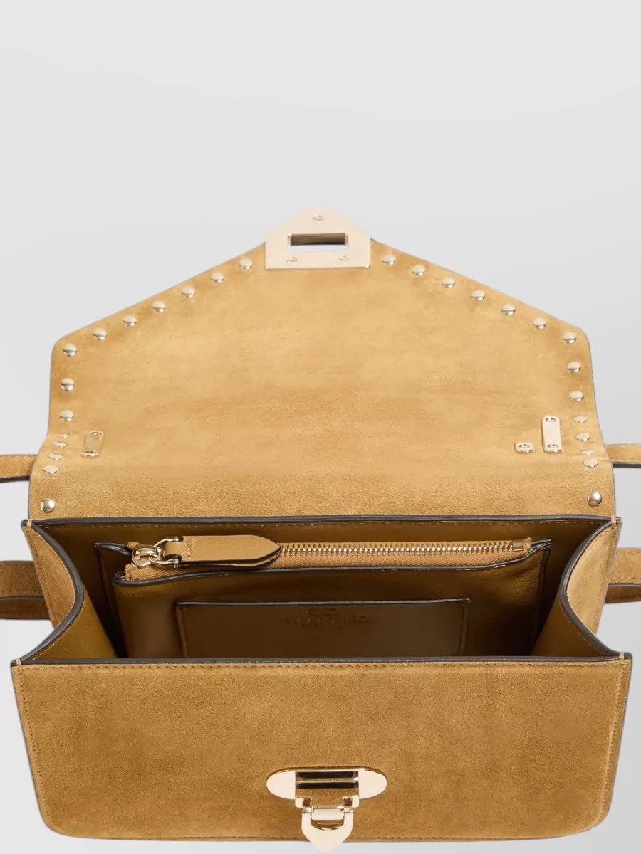 Valentino Garavani Rockstud Spike Small Suede Leather Shoulder Bag