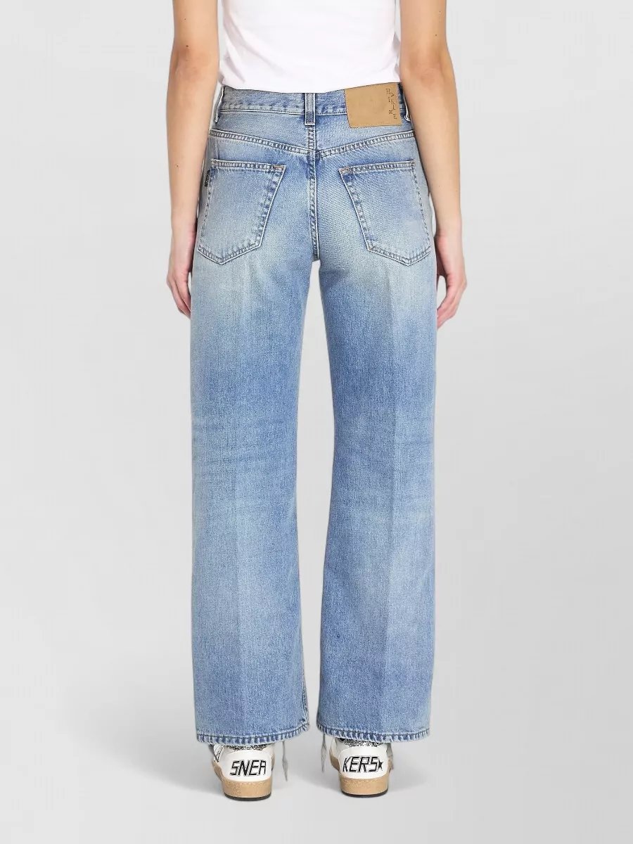 Haikure Denim Mid-Rise Wide-Leg Trousers