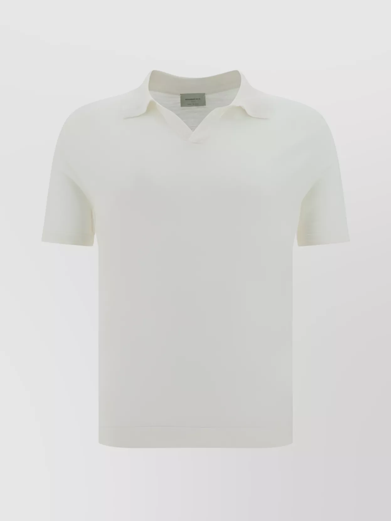Shop Brooksfield Ribbed Collar Cotton Polo Shirt