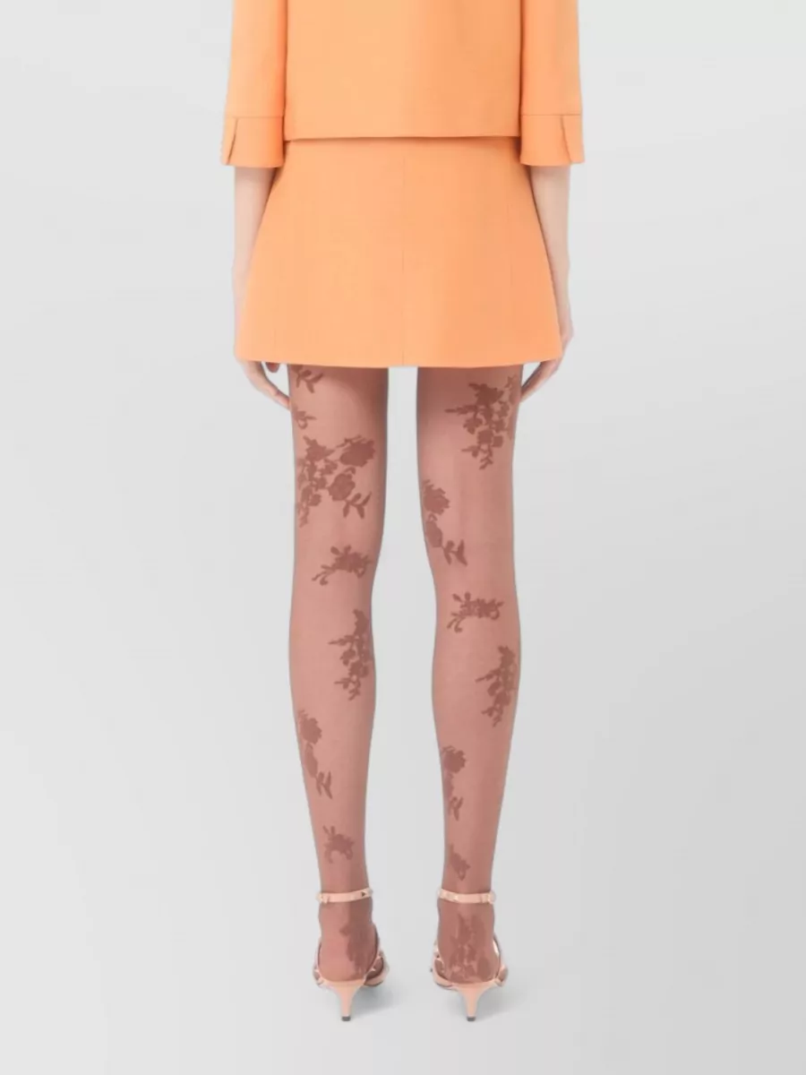 Valentino Garavani Silk Wool Knee-Length A-Line Skirt