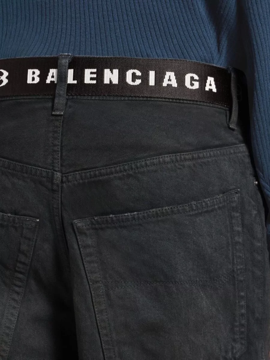 Balenciaga Denim Mid-Rise Shorts