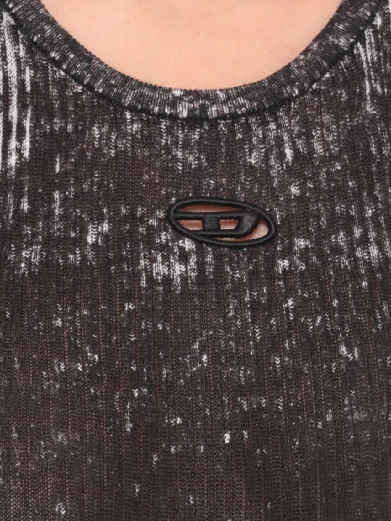 Diesel Sleeveless Linen Dress Cut-Out Detail