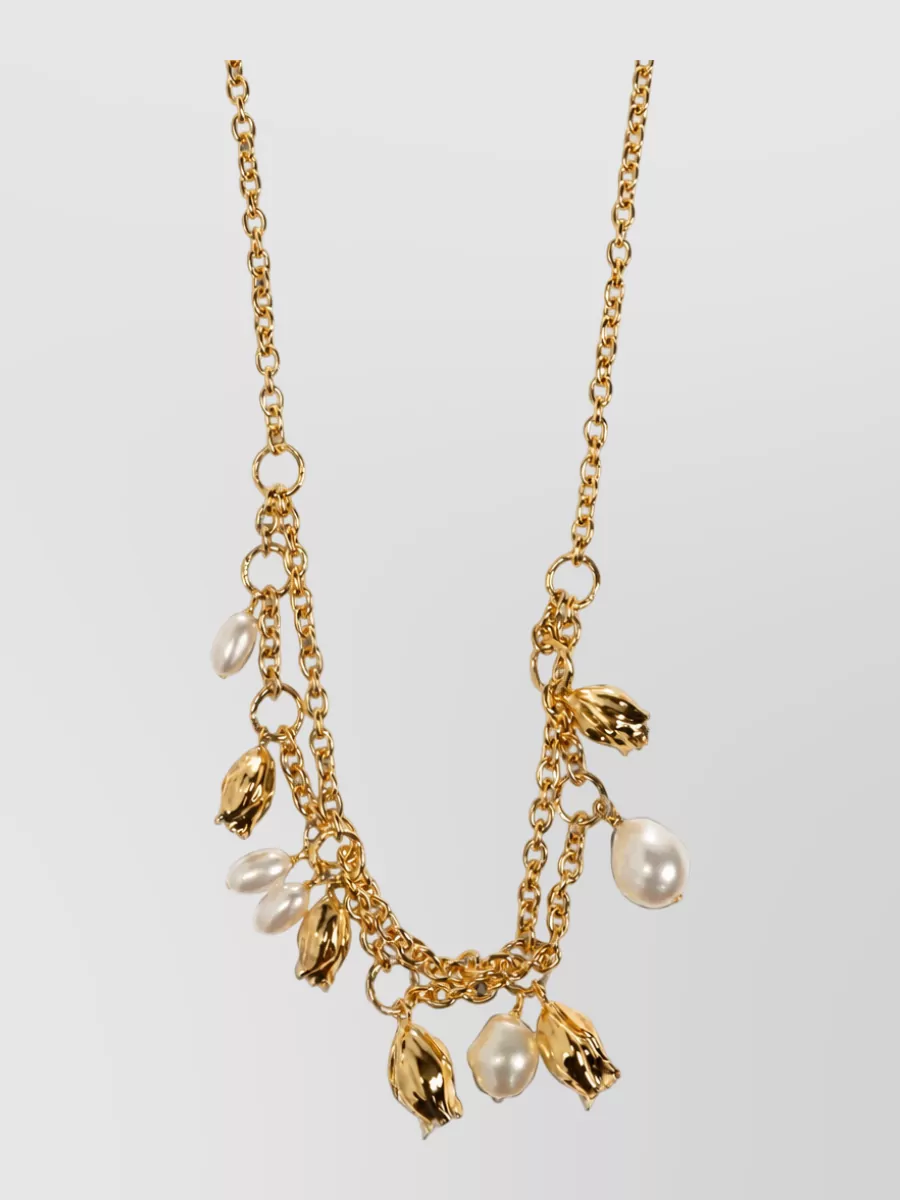 Chloé brass pendant necklace