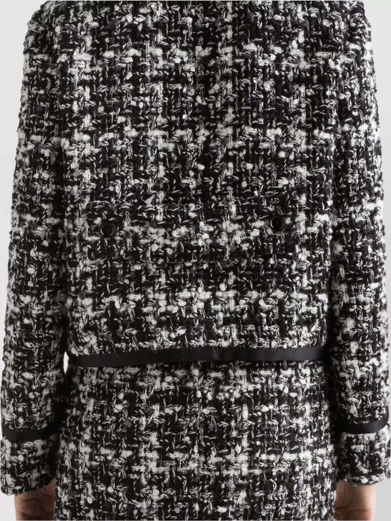 Dolce&Gabbana Cropped Tweed Jacket Front Pockets