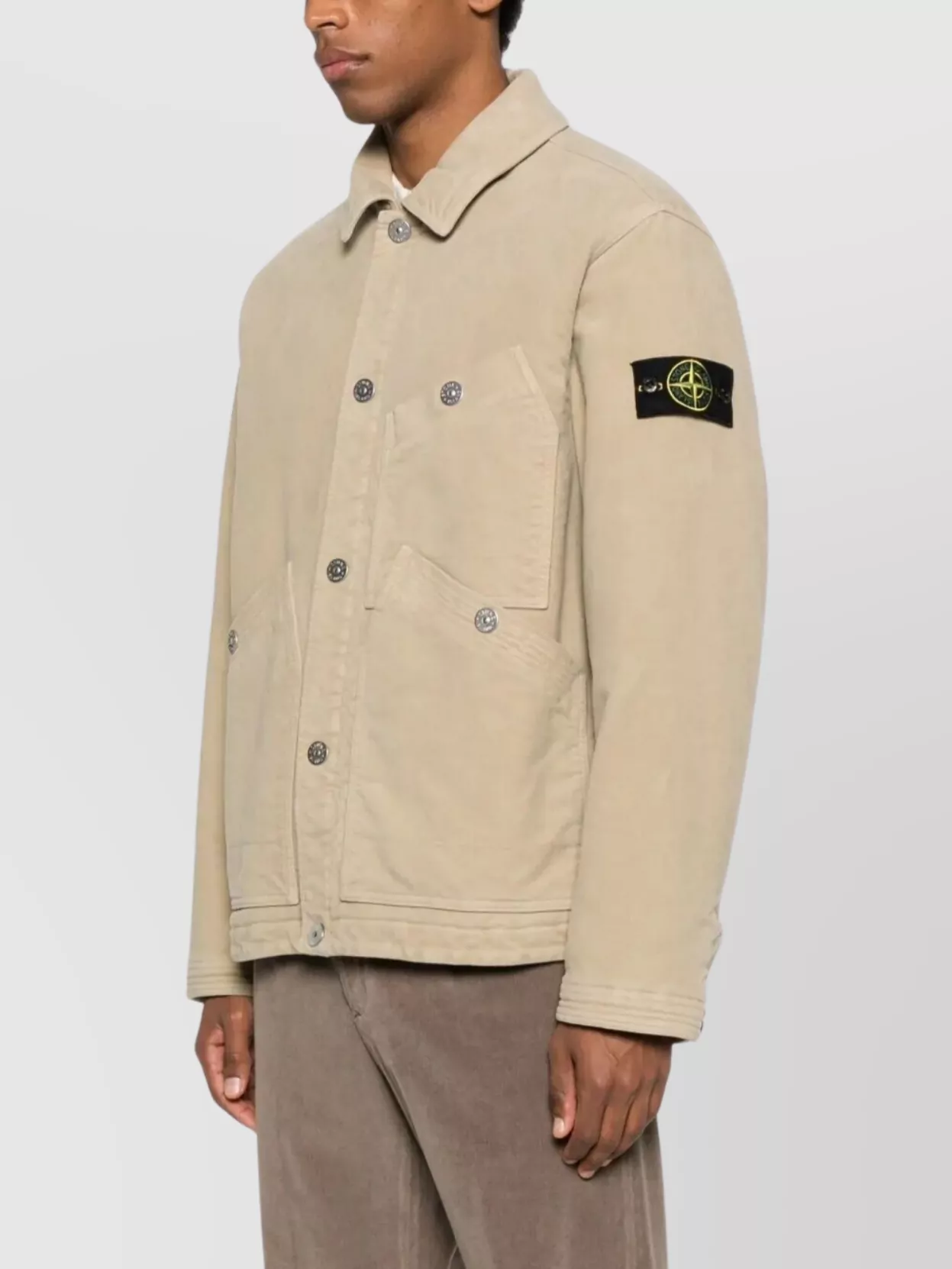 Stone Island Utility Cotton Jacket Front Pockets