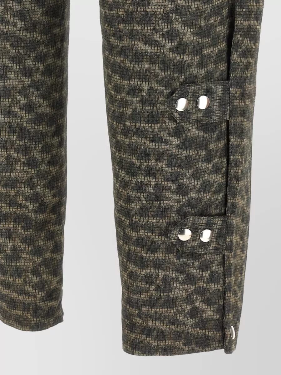 Kiko Kostadinov Feather Print Mid-Rise Tapered Trousers