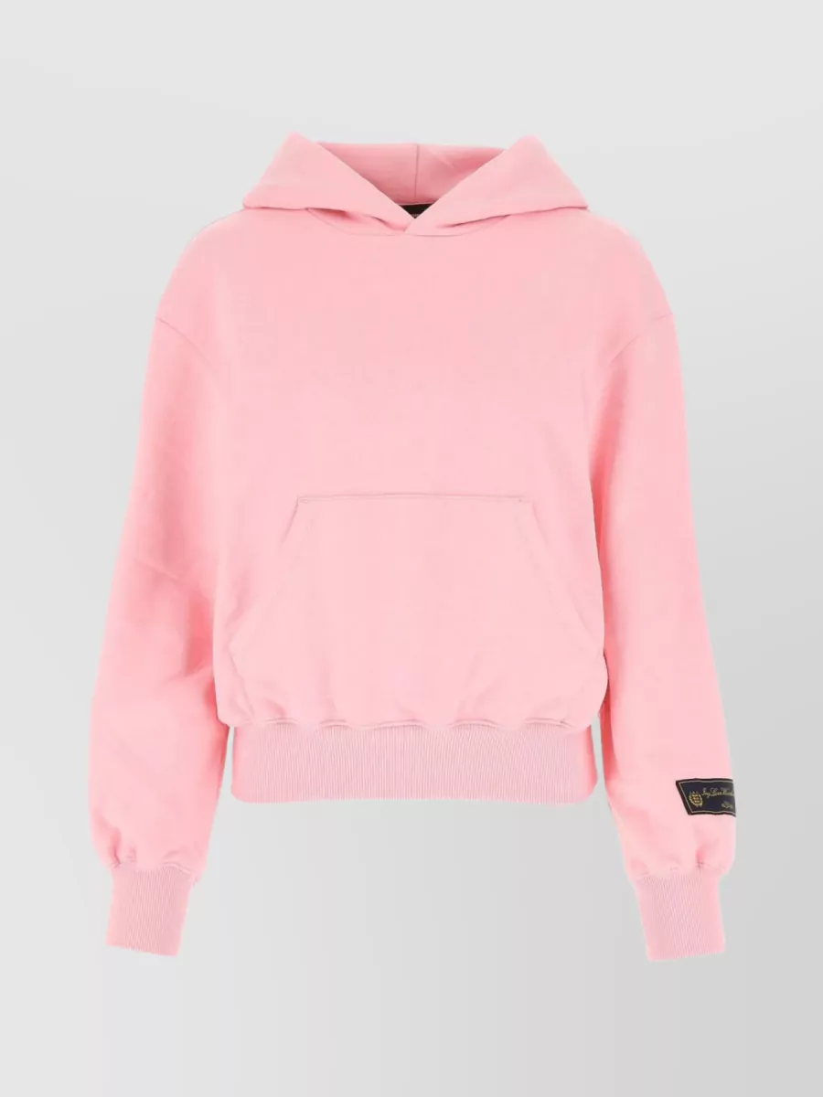 Shop We11 Done Cotton Hooded Sweatshirt With Dropped Shoulders In Pastel