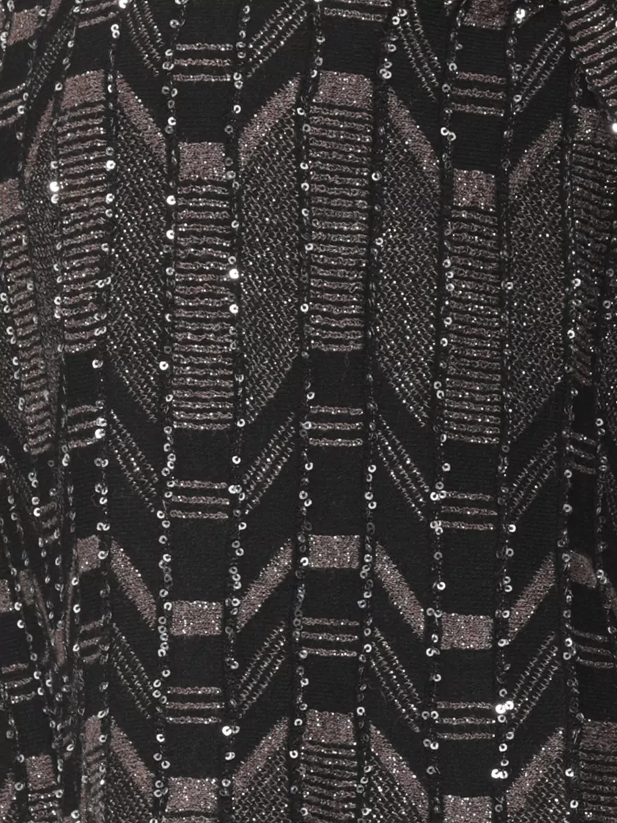 D.exterior Geometric Sequin Maxi Dress