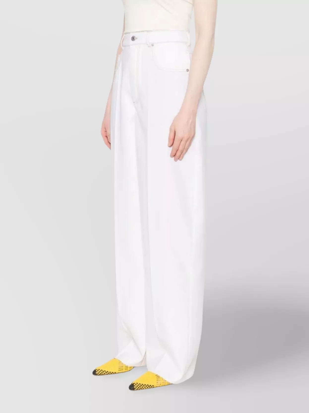 Bottega Veneta Wide Leg Denim Trousers