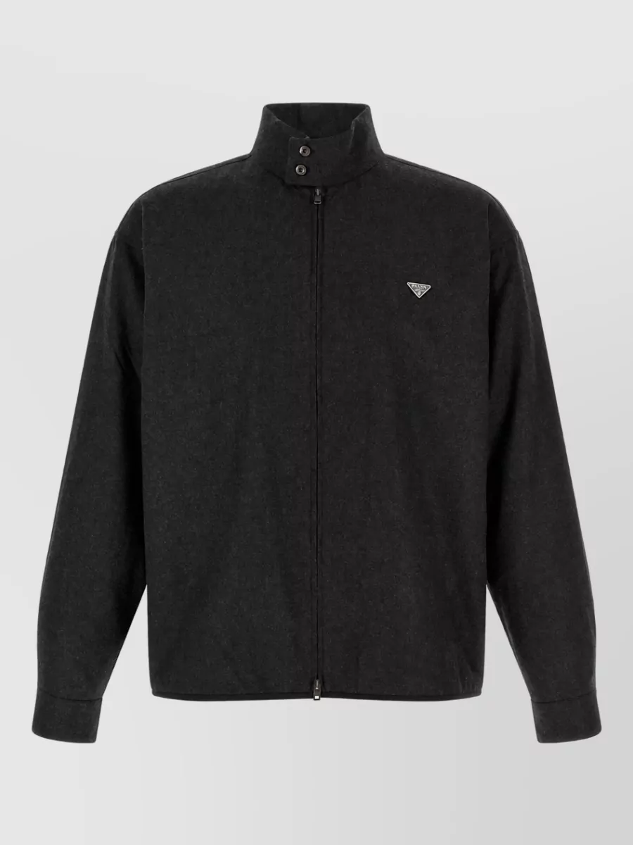 Prada wool high-neck lightweight jacket