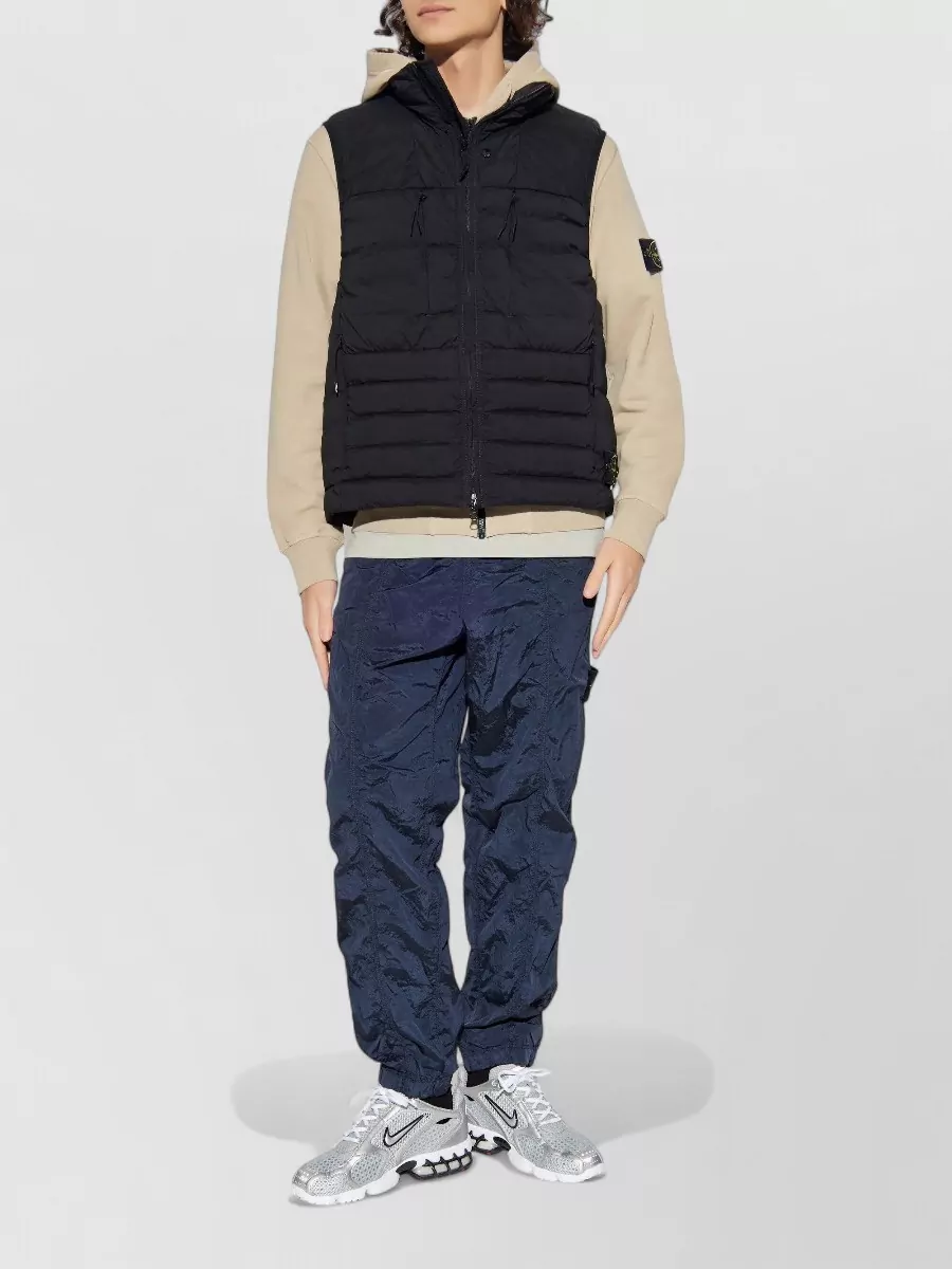 Stone Island Cotton Hooded Zip-Up Sweatshirt