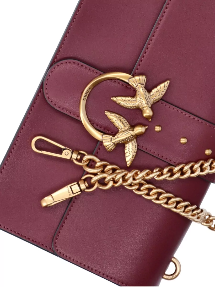 Pinko Love Bag Leather Clutch Bag