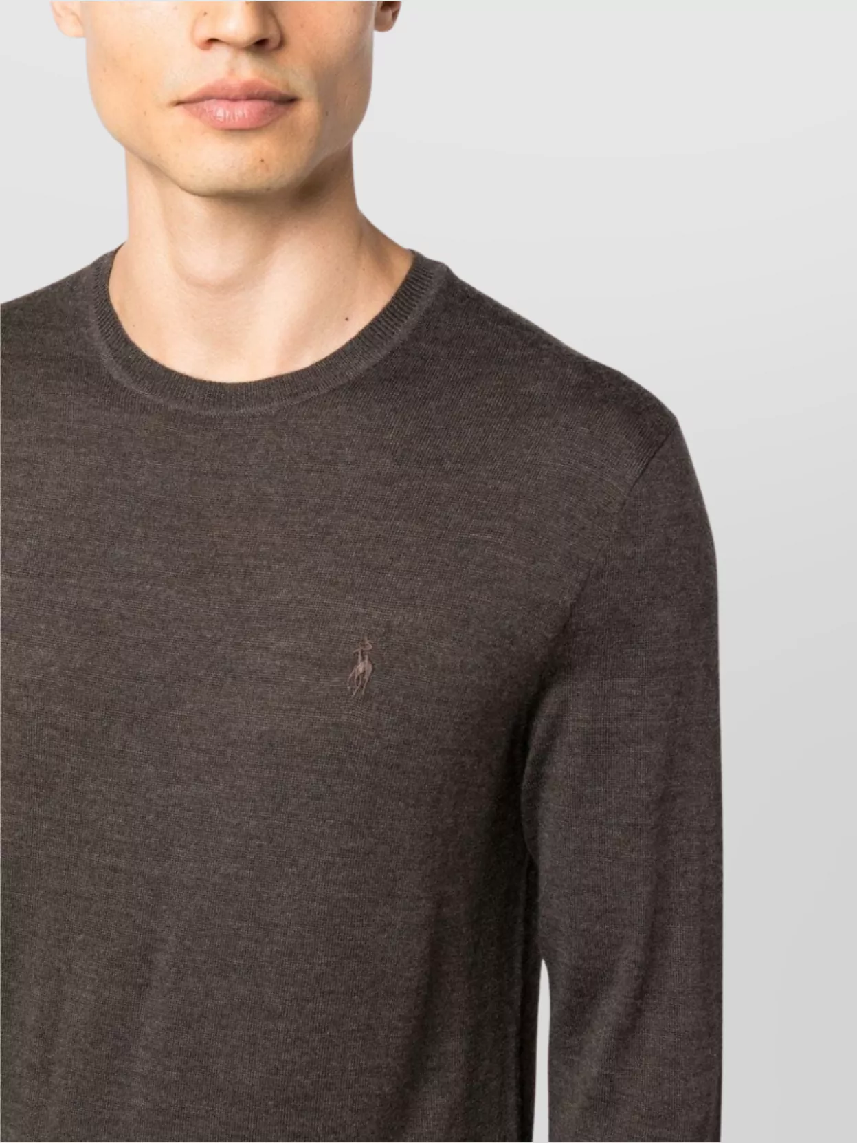 Ralph Lauren Crew Neck Long Sleeve Ribbed Sweater