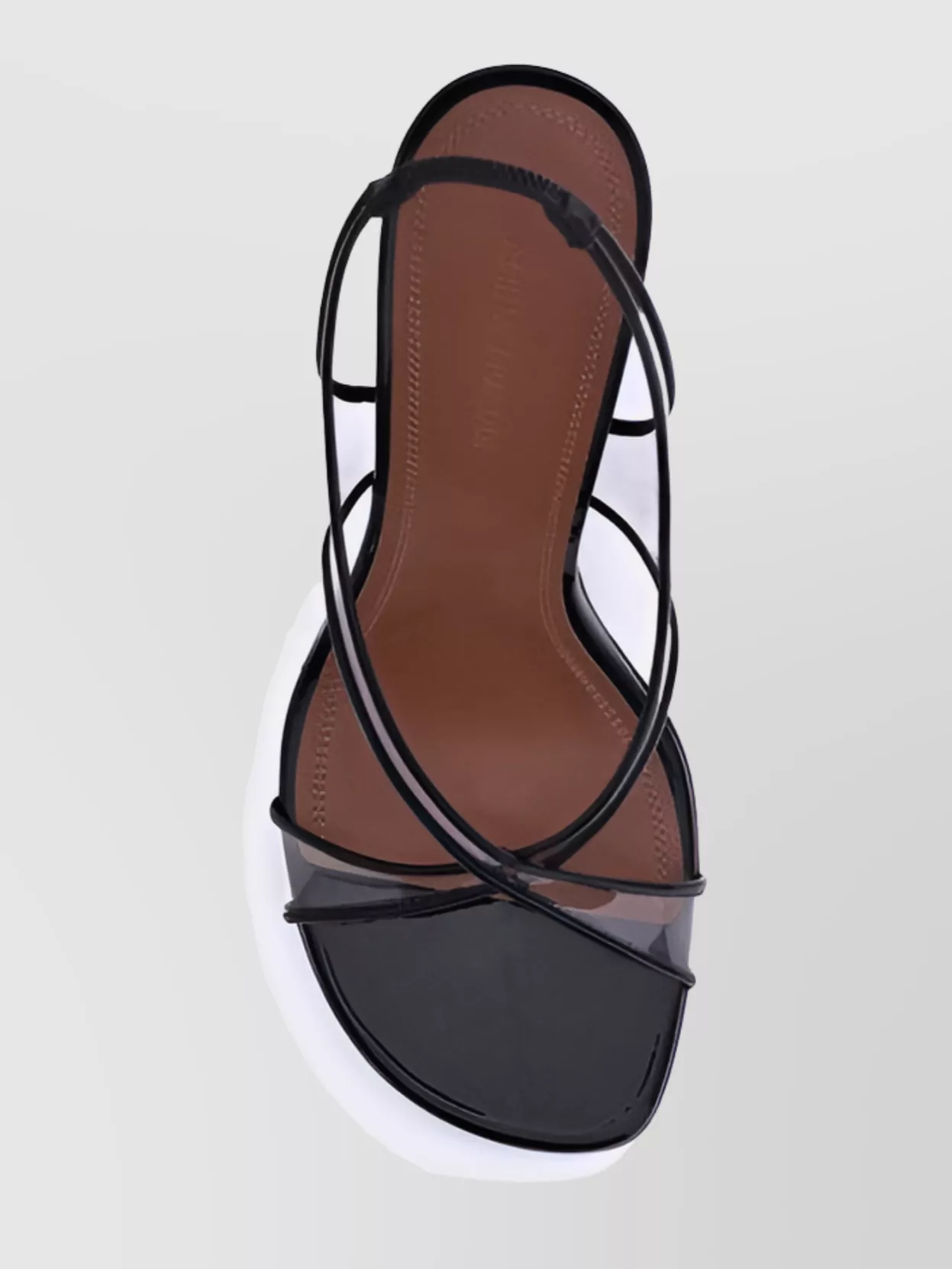 Amina Muaddi Geometric Heel Foot Sculptural Sandals