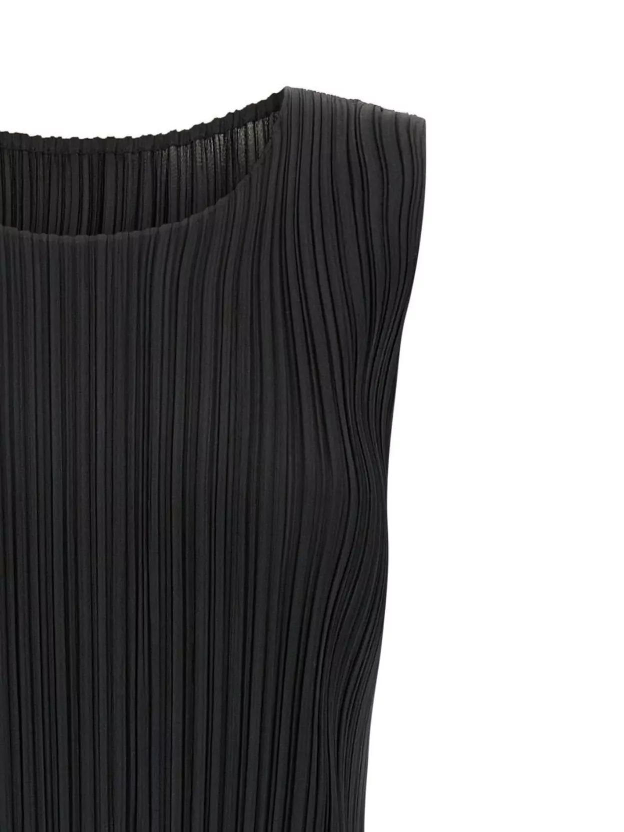 Pleats Please Issey Miyake August Collection Sleeveless Round Neck Top