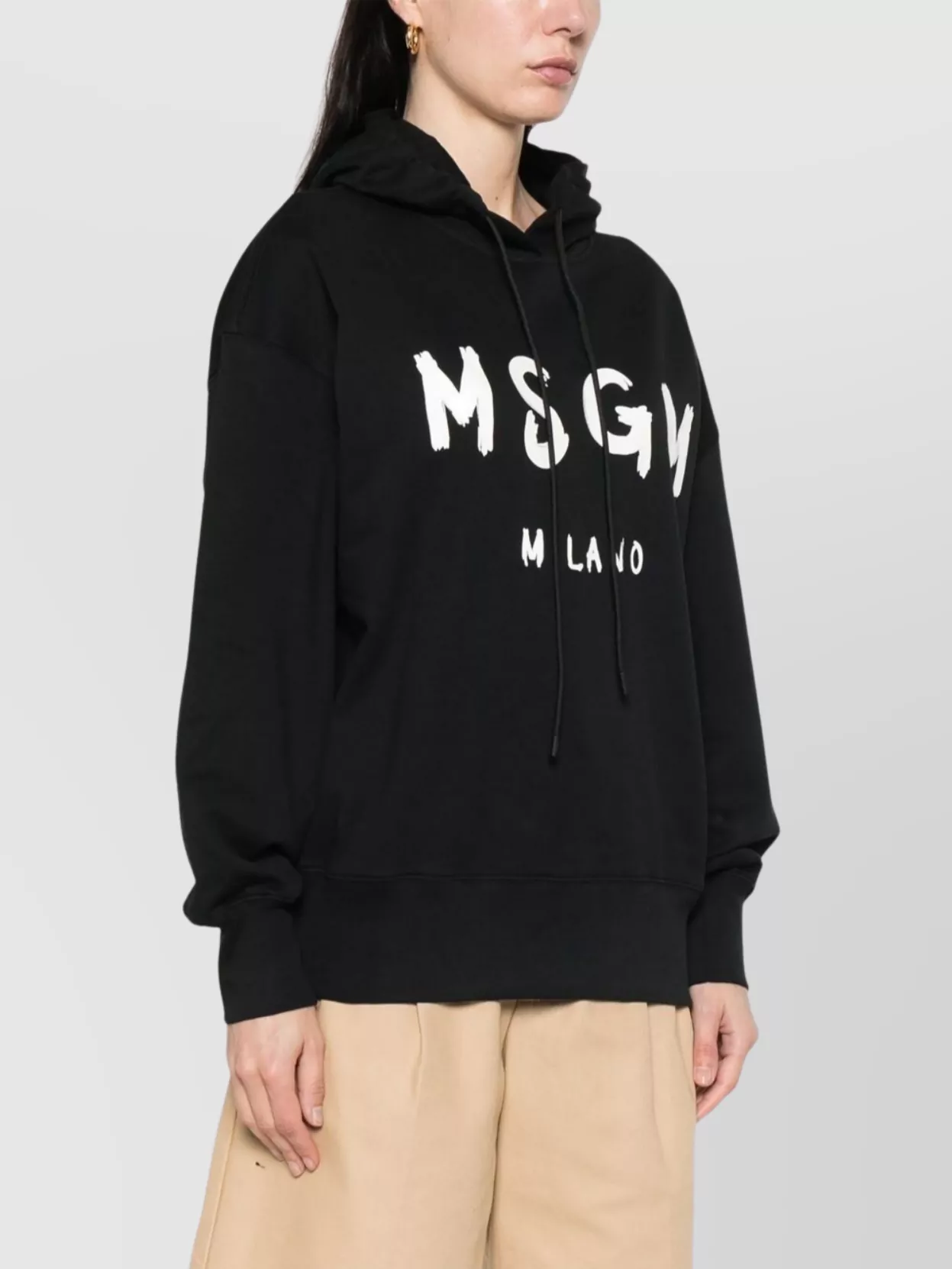 Msgm Hooded Knitwear With Ribbed Cuffs And Hem
