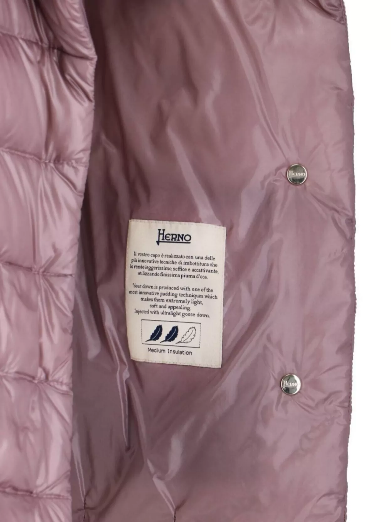 Herno Quilted Turtleneck Puffer Coat In Pink
