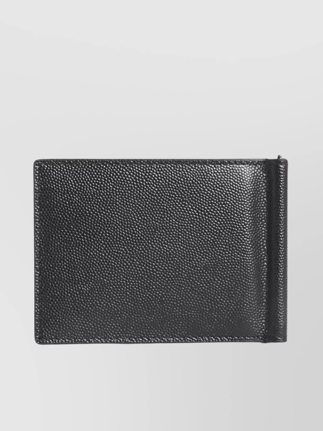Saint Laurent Textured Finish Logo Wallet In Black