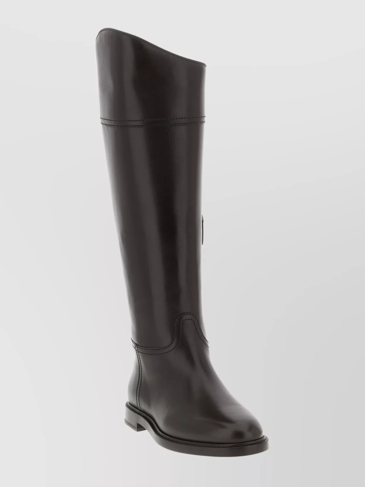 Brunello Cucinelli Knee-high Leather Monile Pull Tab Boots