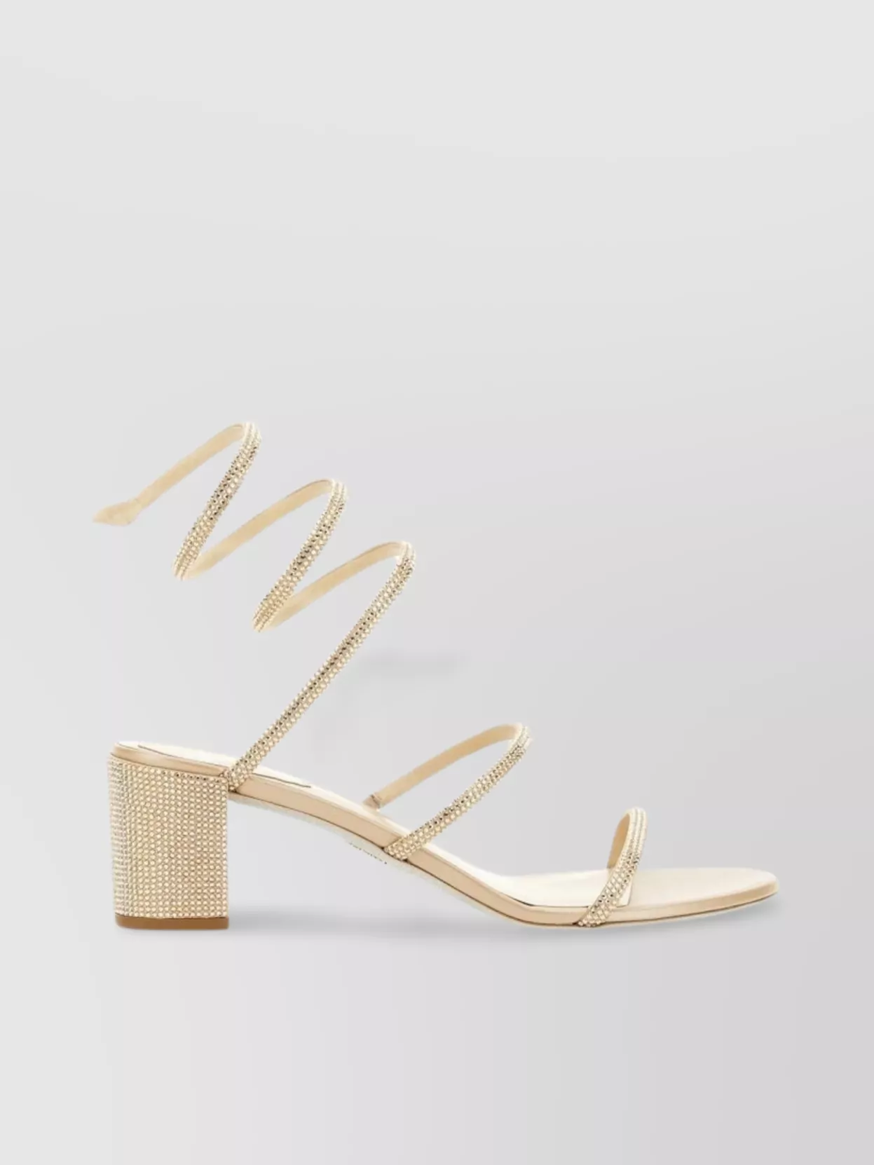 Rene Caovilla "Cleo" Strappy Block Heel Sandals