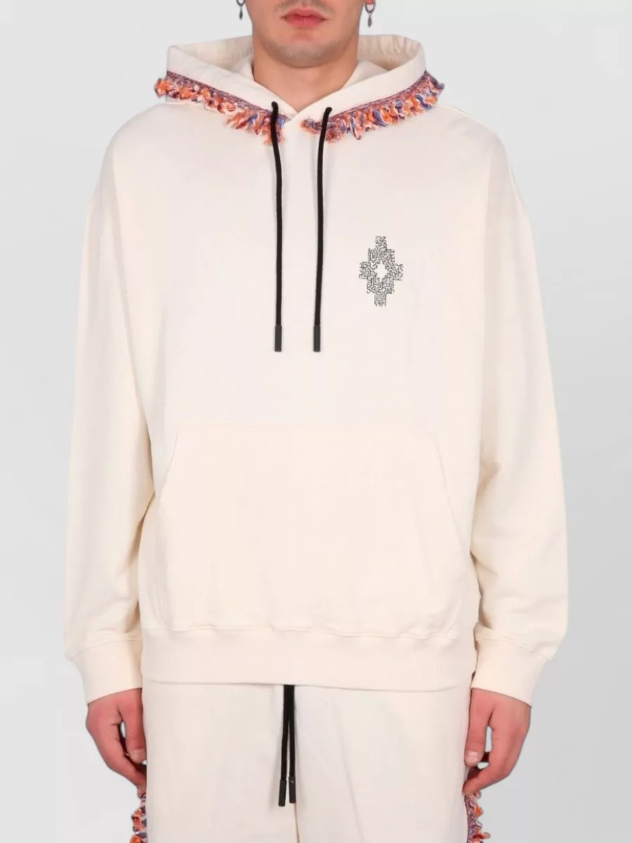 Marcelo Burlon County Of Milan frayed cotton hoodie