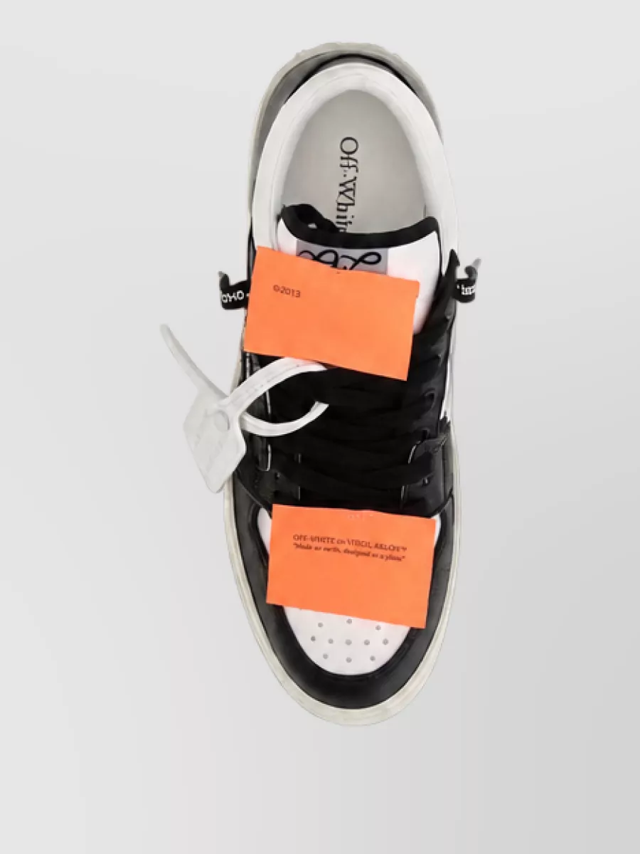 Off-White Leather Low-Top Sneakers
