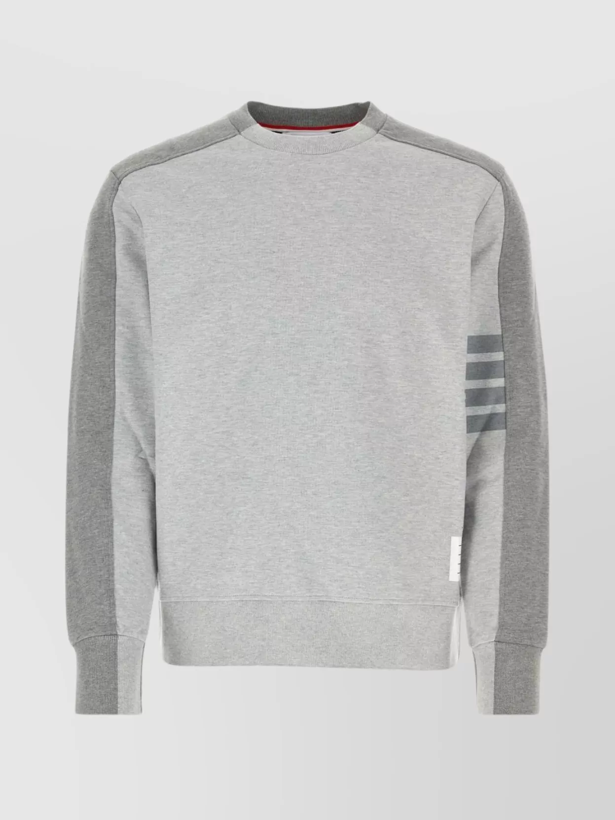 Shop Thom Browne Grey Cotton Crewneck Sweatshirt